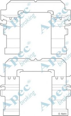 APEC BRAKING kit1126 -  Комплектующие, тормозные колодки